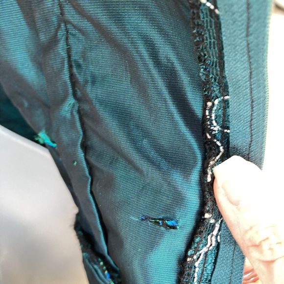 Vintage Alfred Angelo  Flirtations Dress Party Prom Club Green 13/14 90s Y2K - Picture 12 of 12